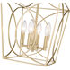 Tracy 4 Light 12 inch Painted Modern Gold Indoor Pendant Ceiling Light